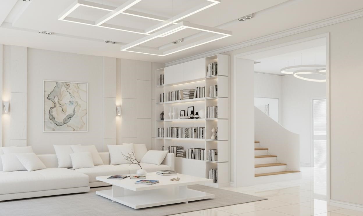 Renovation design studio in Toronto by Reno Mumu – 3D render of a modern living room