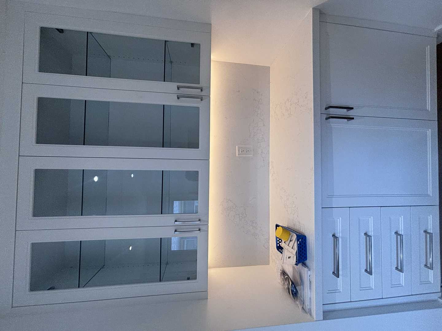 Kitchen reno all white with brushed nickel fixtures