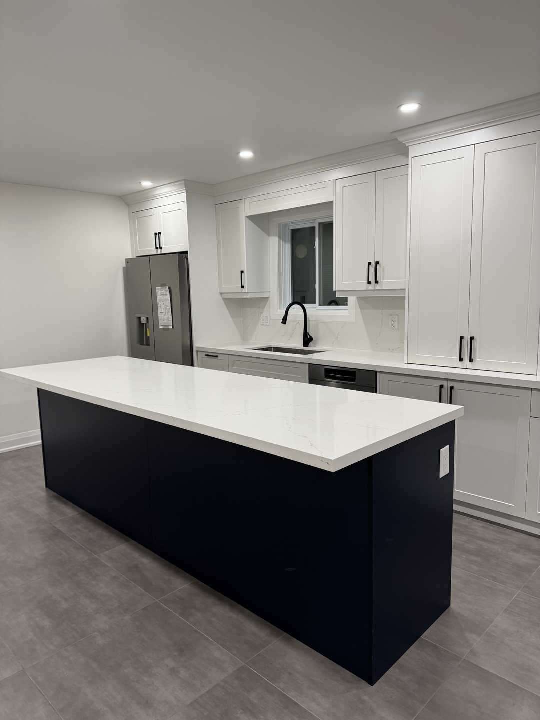Complete home renovation featuring built-in closets, a kitchen with cabinets
