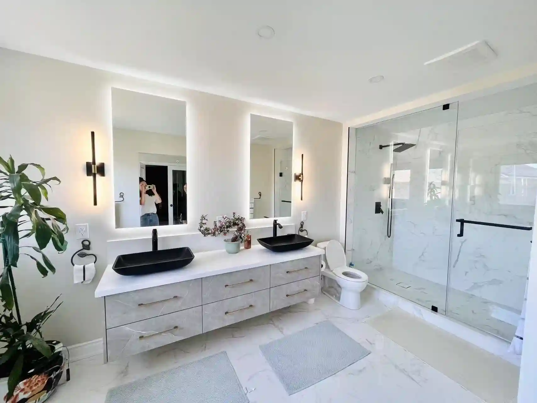 Completed Toronto bathroom shower renovation